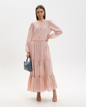 Twinset Pink midi dress with ruffles 261TF2051