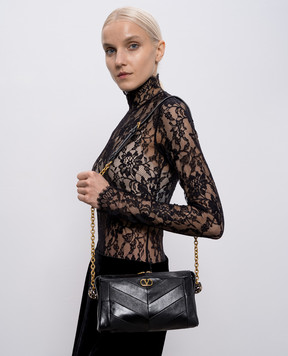 Valentino Panthea black leather bag with Swarovski crystals 8W0B0S99UYF
