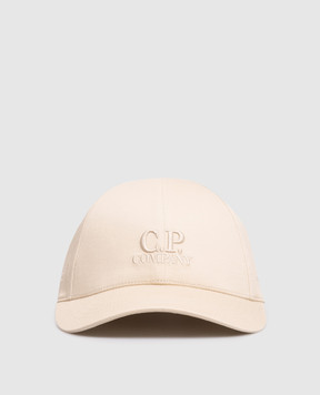 C.P. Company Children's beige cap with logo embroidery CPX005LOA04