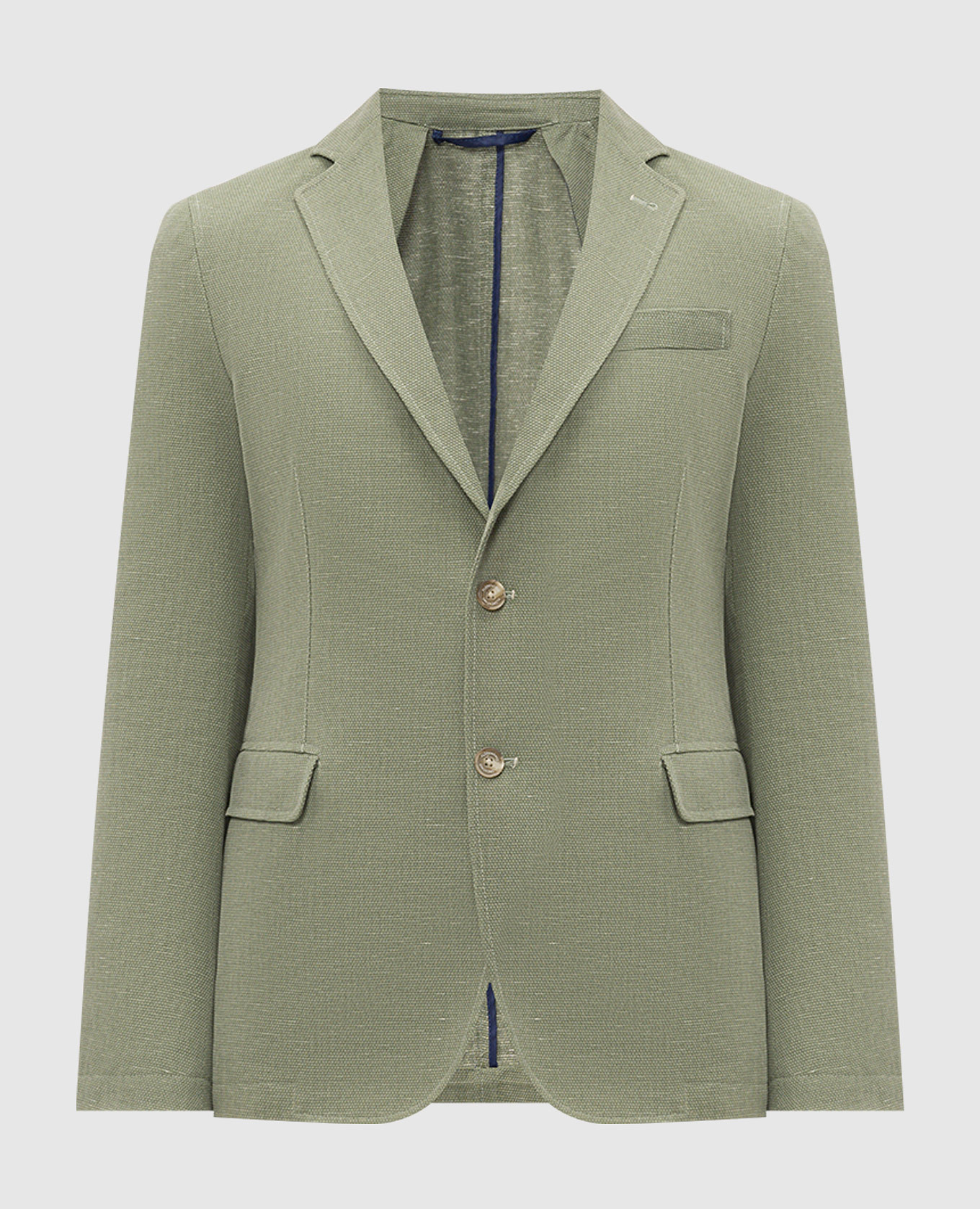 Green jacket with linen Florentino