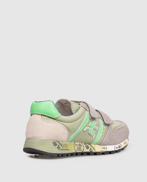 Premiata Children's green combination sneakers SKY V 350495082326