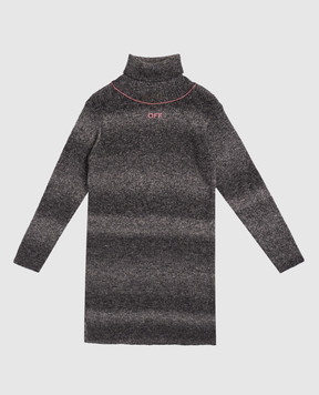 Off-White Children's gray wool dress 44GHI006F5K001