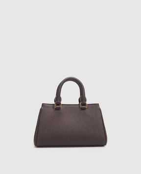 Valentino Brown VLogo mini leather bag 9W2P0BA9SNP