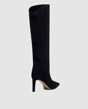 Jimmy Choo Blue suede boots Alizze ALIZZEKB85SUE