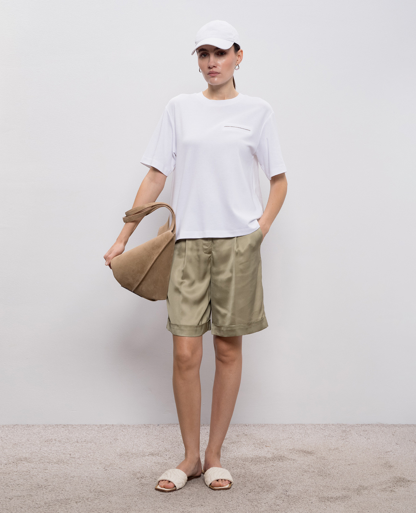 

White T-shirt with chain Peserico