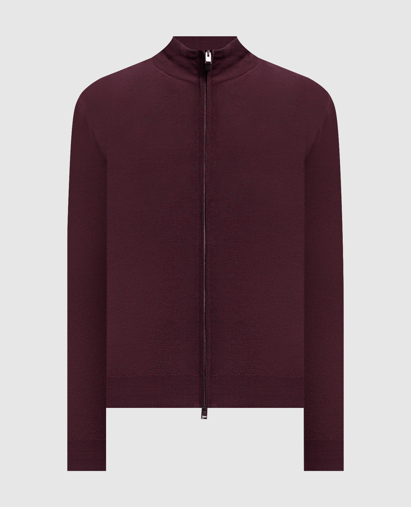 Burgundy wool cardigan