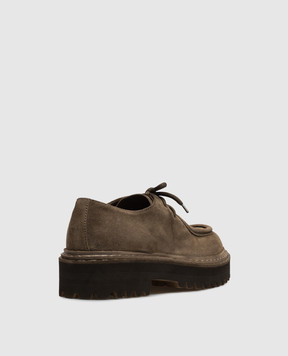 Officine Creative Blossom brown suede derby shoes BLOSSOM001OLIVE