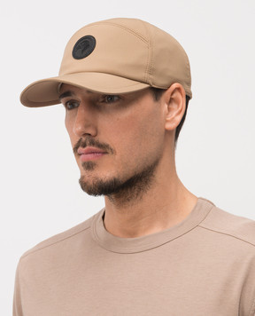 Stefano Ricci Brown cap with emblem patch MCV610016EPL001H