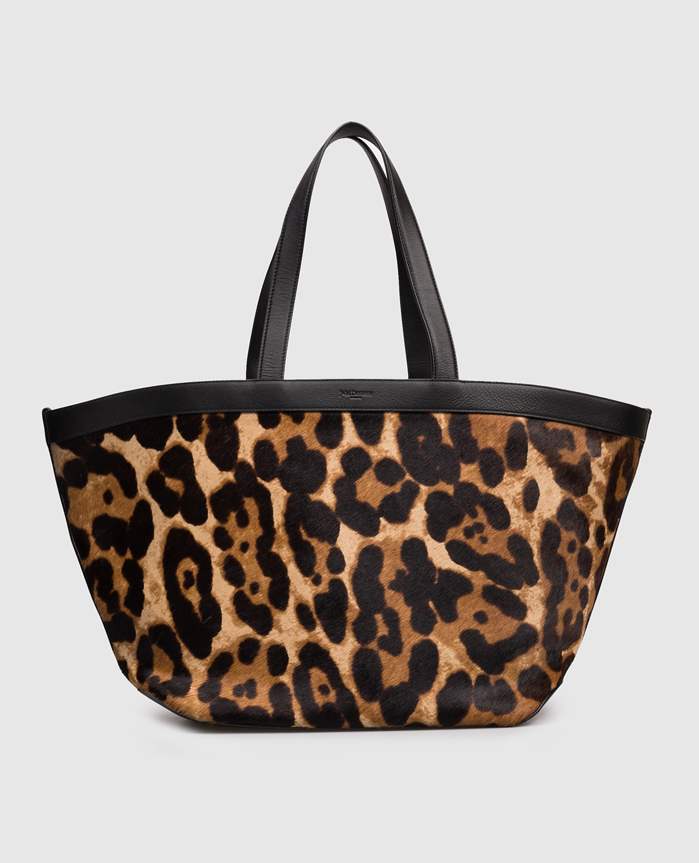 

Brown leather Voyage tote bag in animal print J&M DAVIDSON