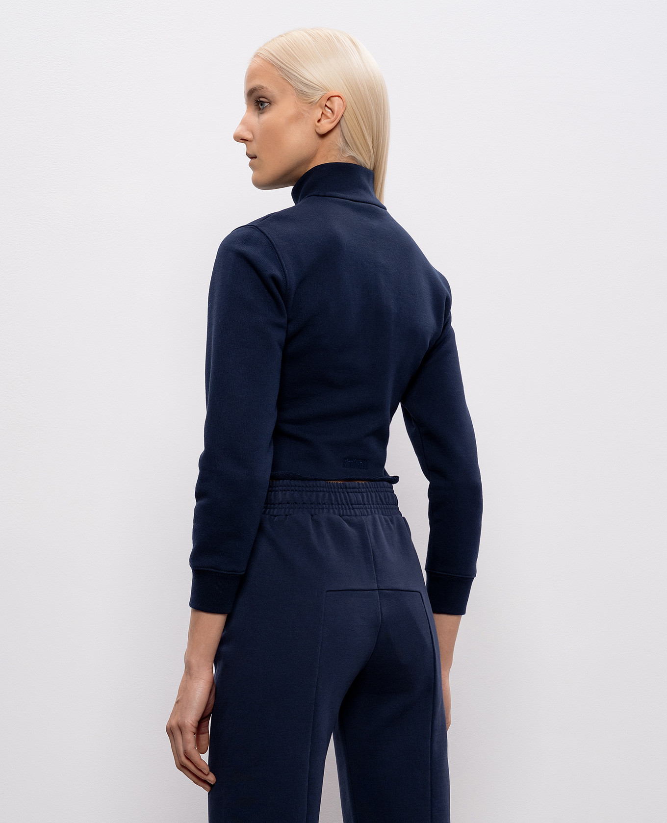 Blue cropped sports jacket with logo embroidery Vetements 4