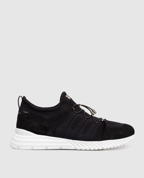 Stefano Ricci Black combination sneakers with monogram logo UV689G6626SDPWYT