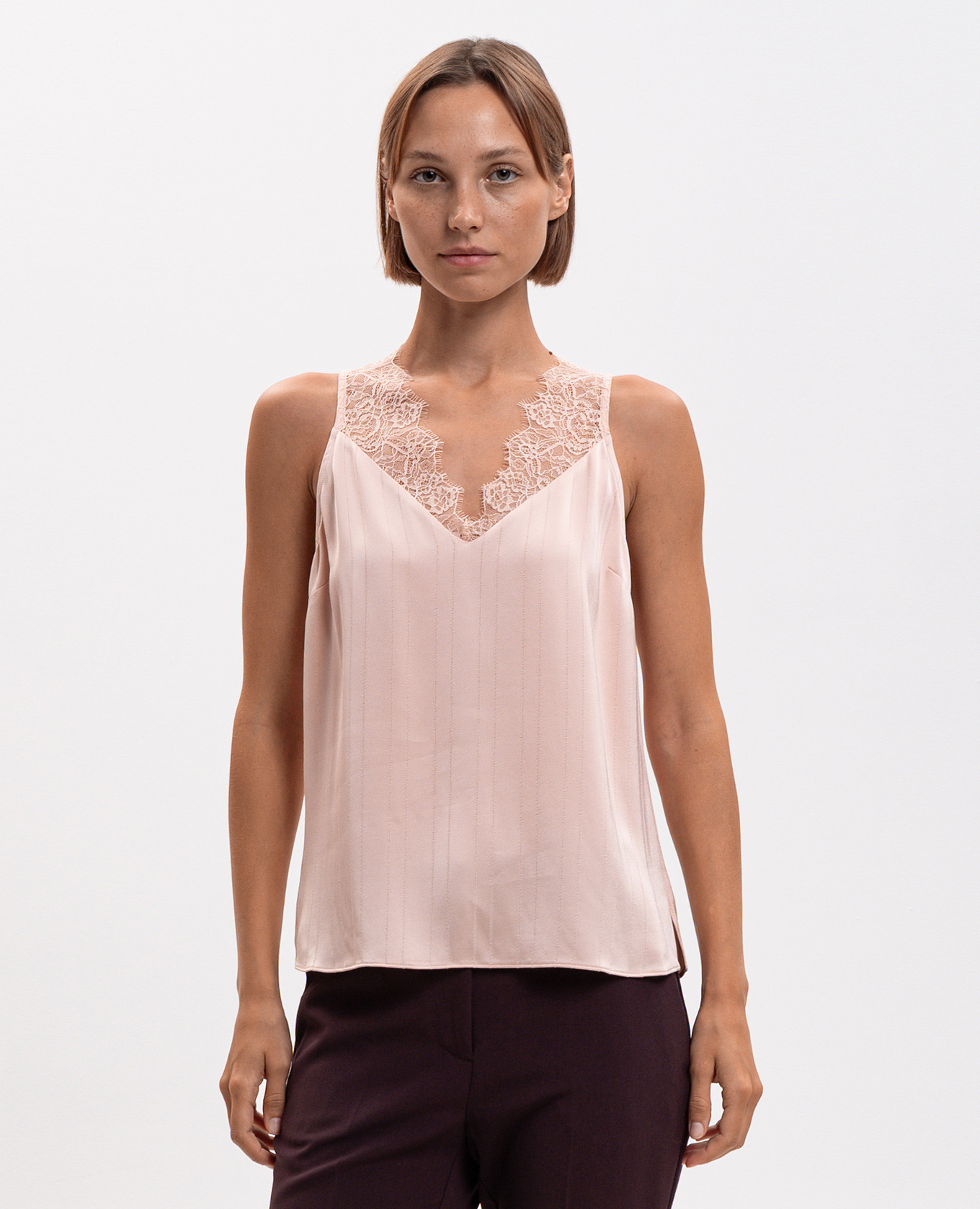 Pink top with lace Twinset 3