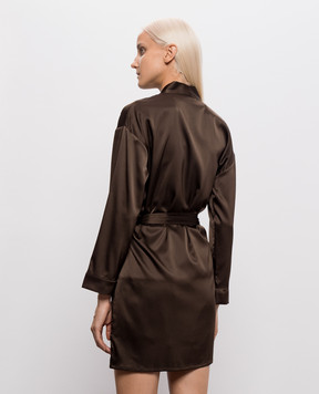 Dore & Rose Brown silk robe SILKROBE