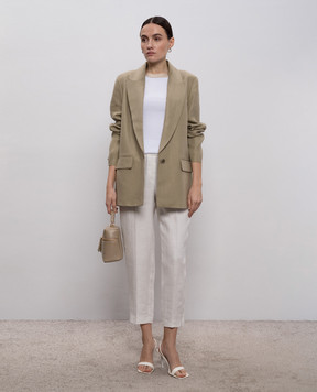 Peserico Khaki linen jacket A0111602606
