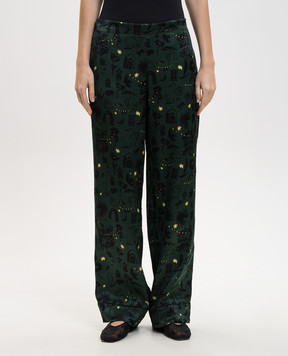 Asceno London Green Silk Pajama Pants B001F02C491