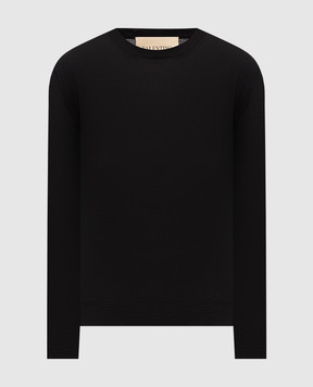 Valentino Black wool jumper with embroidered emblem 9V3KC38PBH9