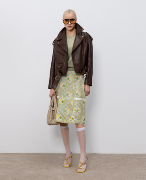 Babe Pay Pls Brown leather jacket 2106УКР1ASTON