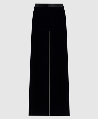 Blue velvet flared pants Alina