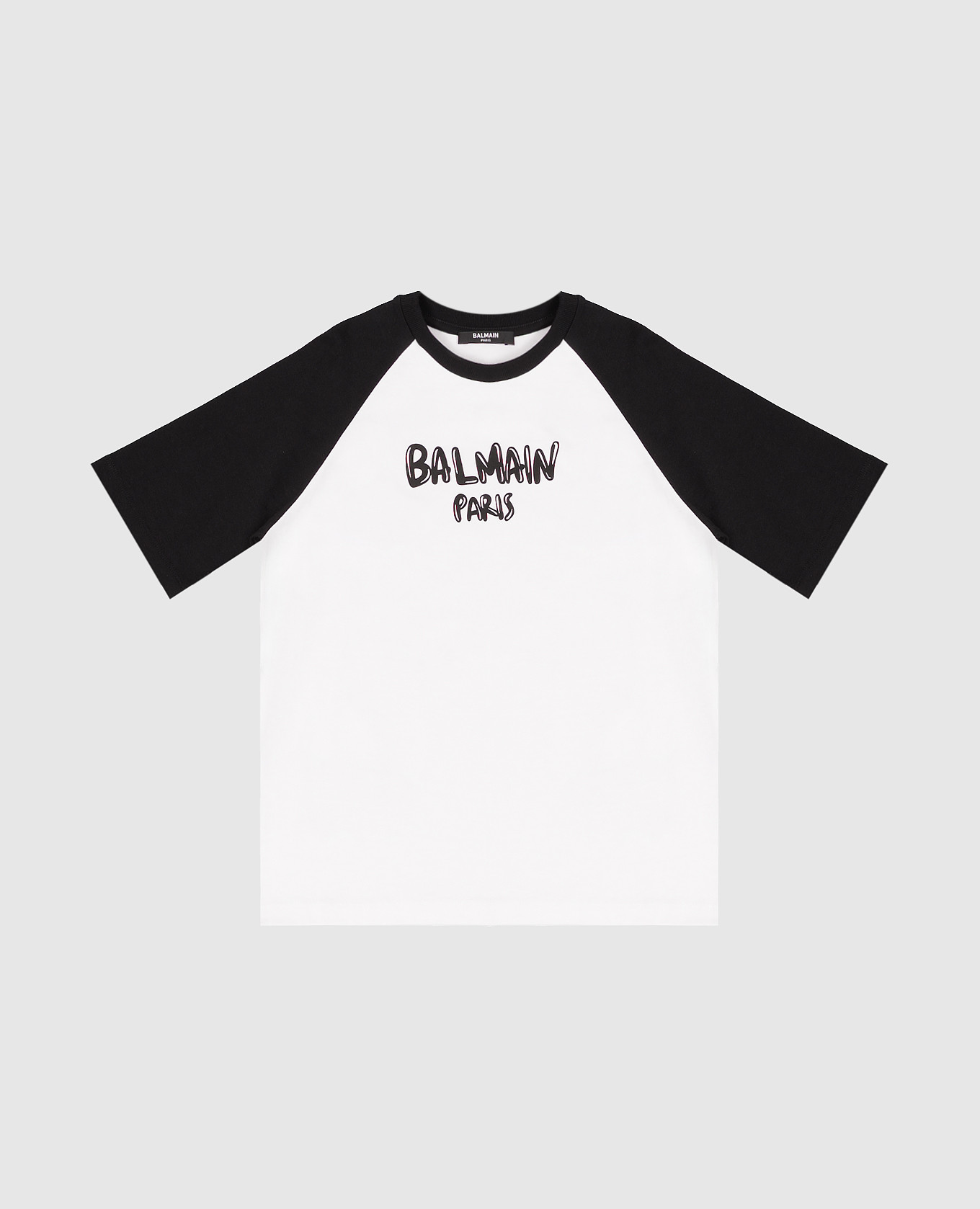 Children's white T-shirt with contrasting logo Balmain