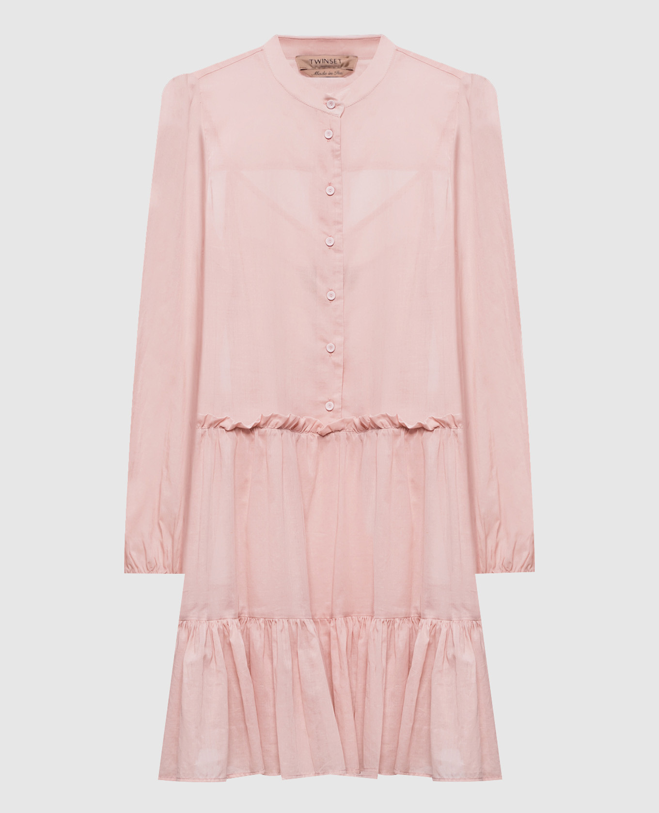 Pink dress with metal logo