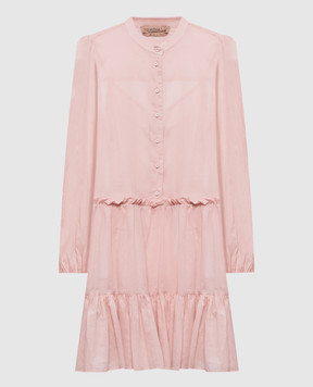 Twinset Pink dress with metal logo 261TF2050