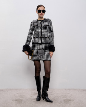 Twinset Black skirt with patterned wool 252TT3041