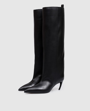 The Attico Black leather boots Lea 251WSH00879LBT019AA