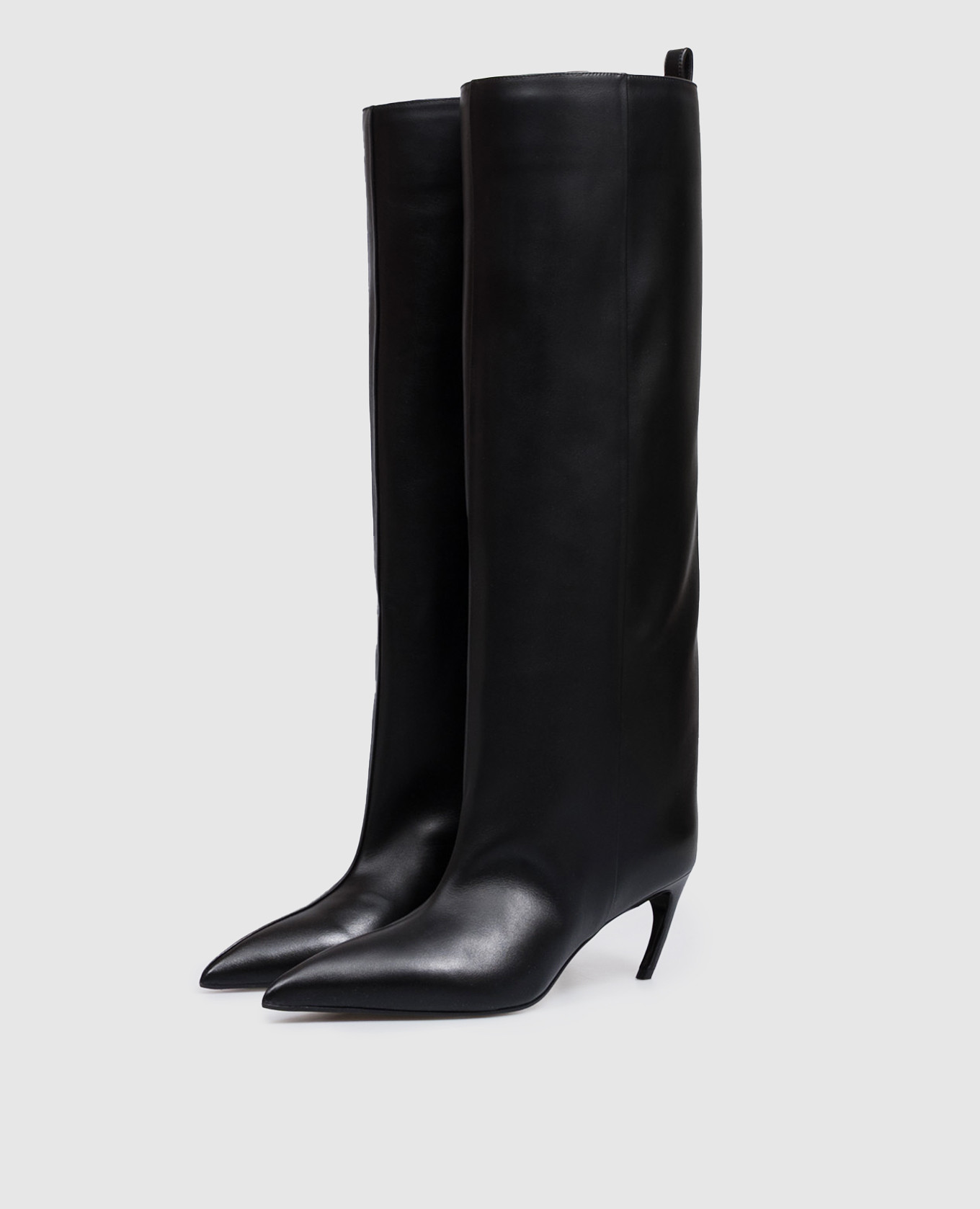 Black leather boots Lea The Attico 2