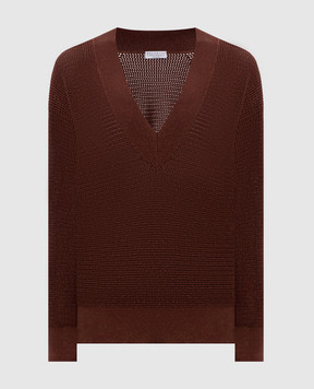 Brunello Cucinelli Brown pullover with Luex MST263312