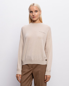 Peserico Beige cashmere jumper A99212F12K09010
