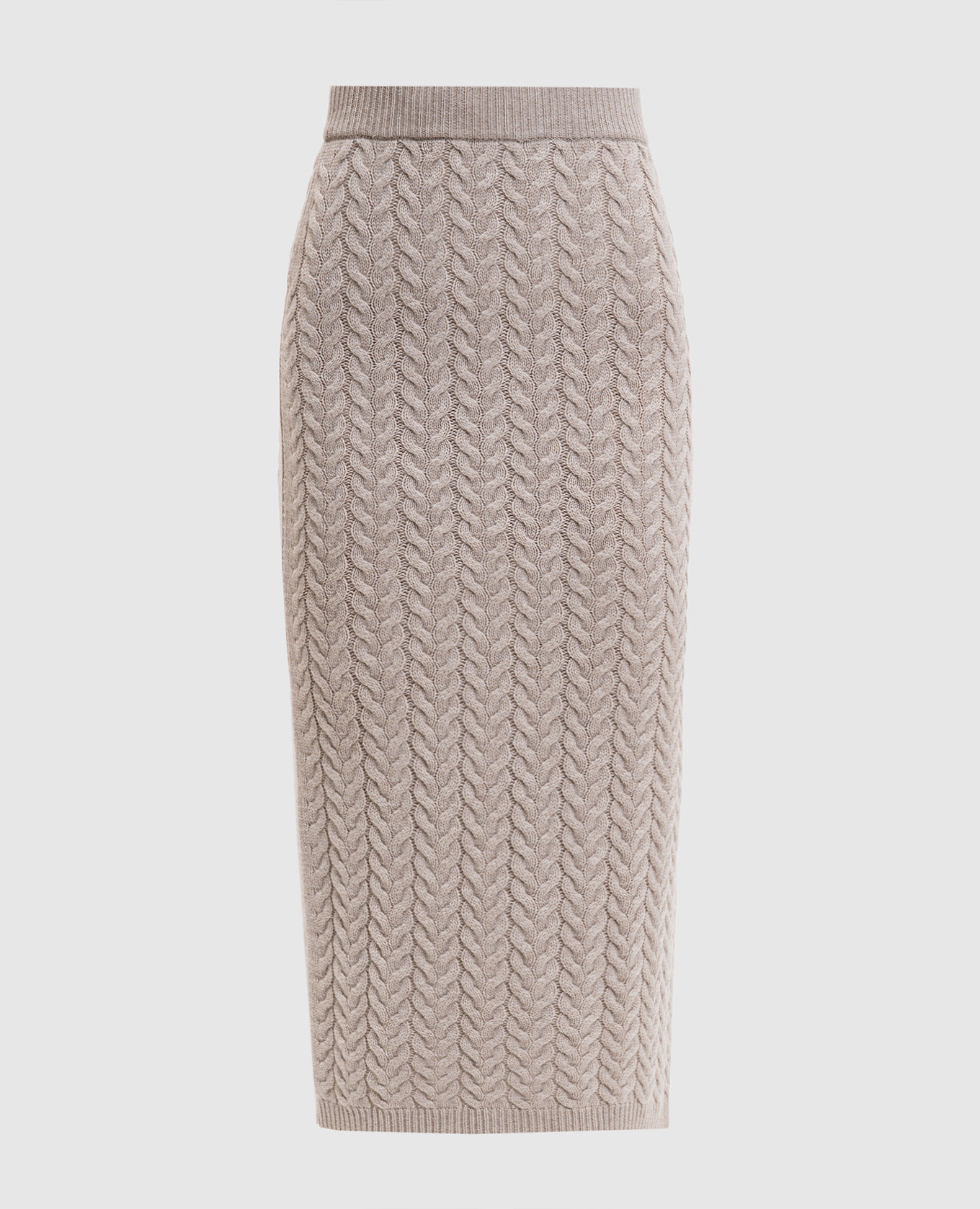 

Beige Avignon wool and cashmere patterned skirt Max Mara