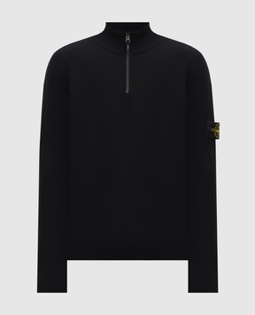 Stone Island Black sweater with wool L2S155100008S00A1