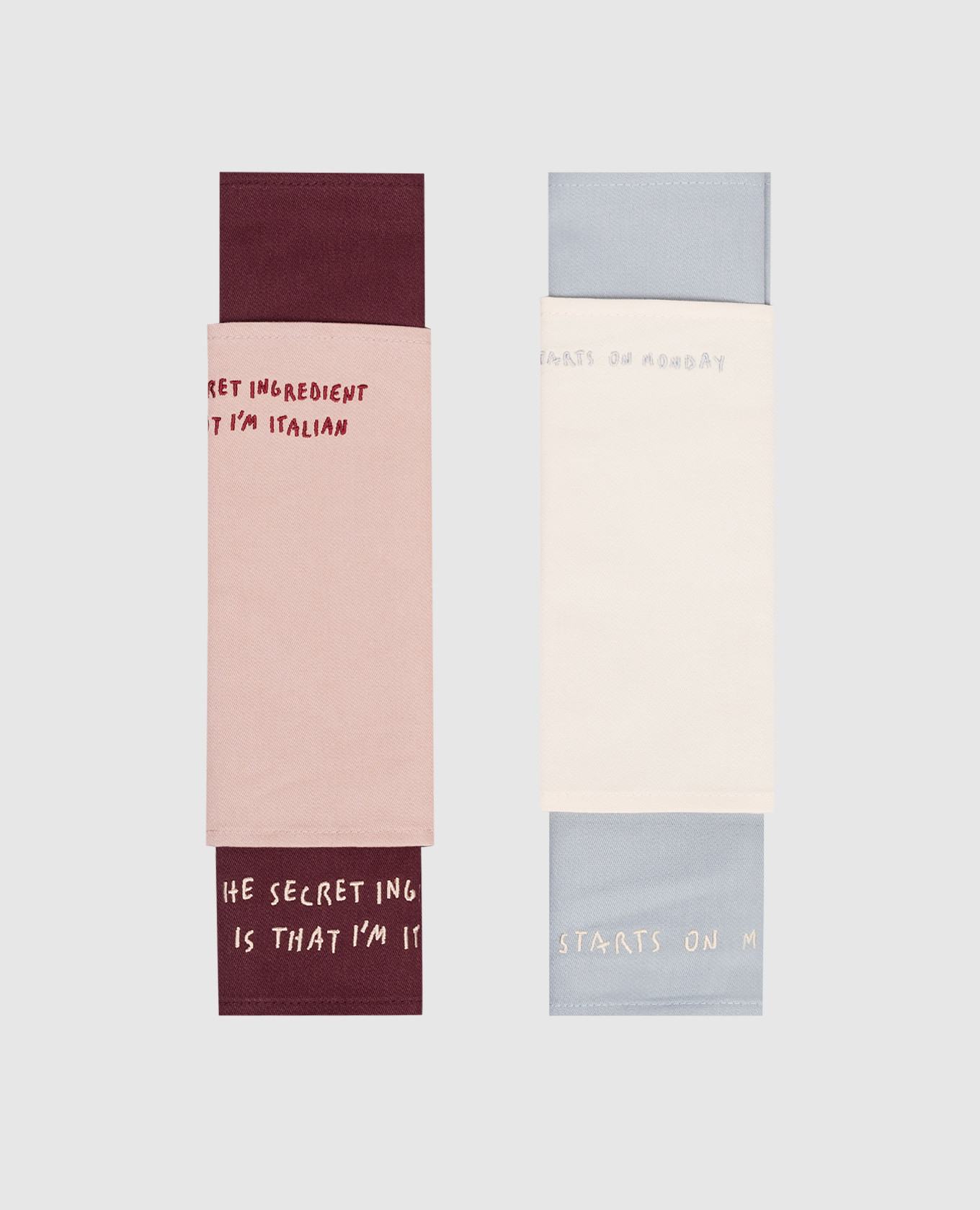 

LALBINO embroidered placemat and napkin set Max & Co, White