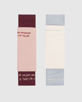 Max & Co LALBINO embroidered placemat and napkin set MCLALBINO