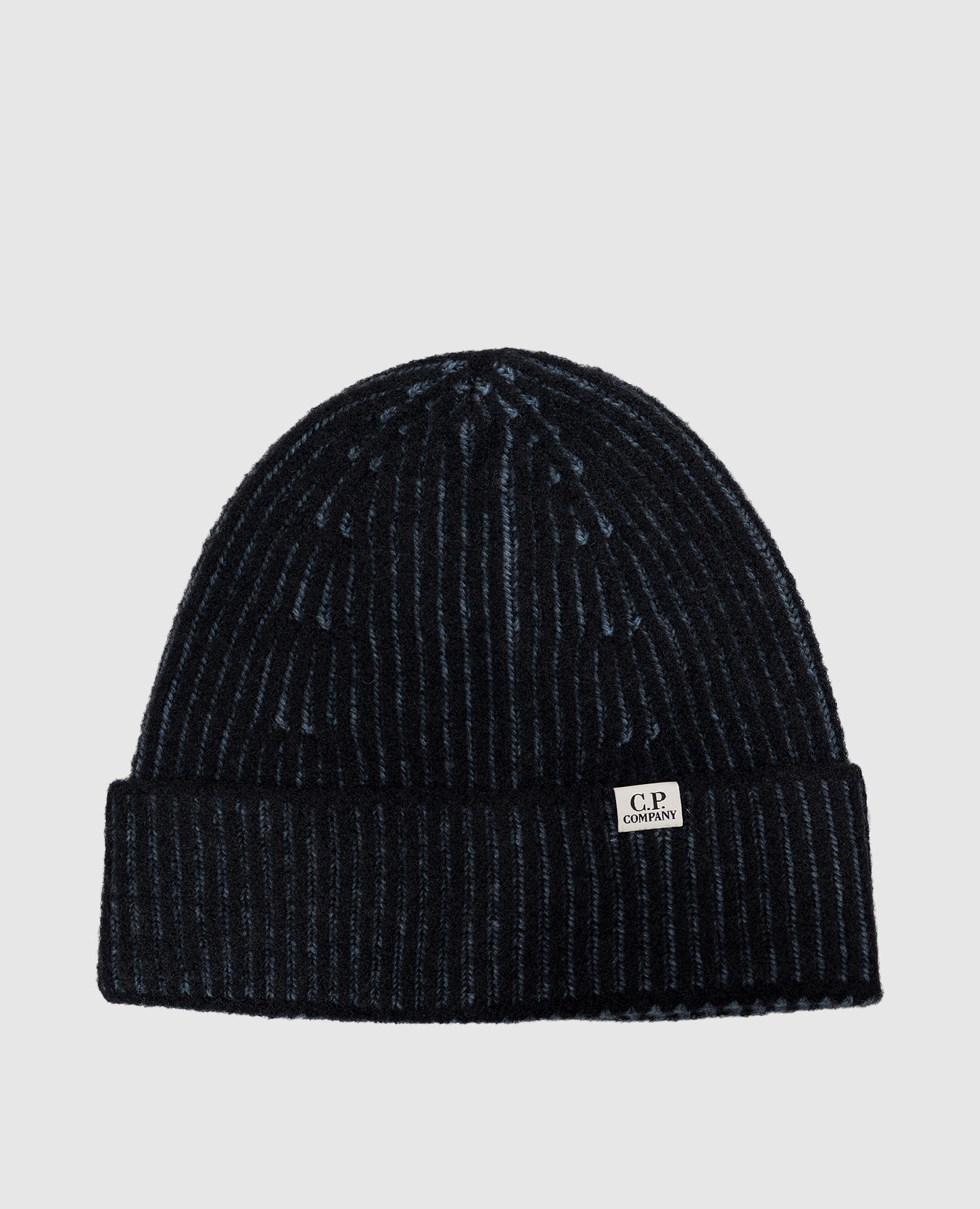 Ribbed cap with logo patch