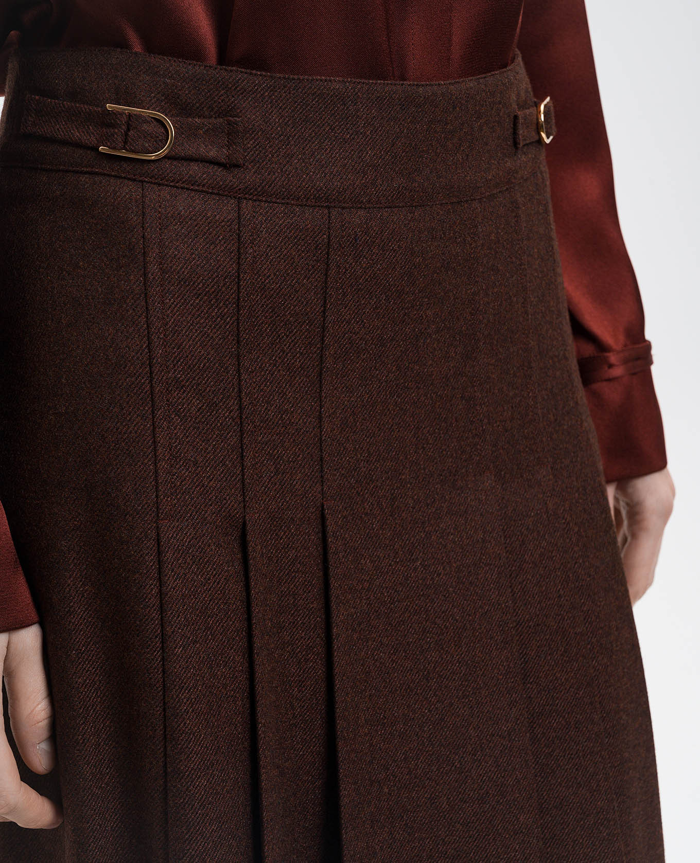 

Brown Wesley wool and cashmere skirt Gabriela Hearst