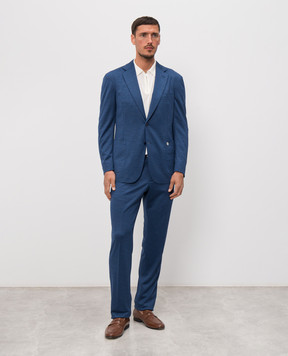 Stefano Ricci Blue wool and silk suit M1SFM2T819WK003Q