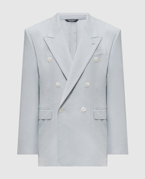 Dolce&Gabbana Blue double-breasted jacket G2WJ2TFU9AW