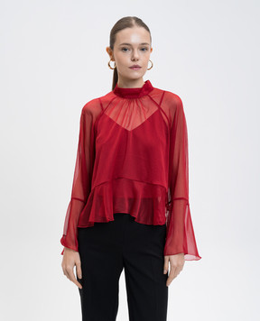 Twinset Red blouse with logo 252AT2213