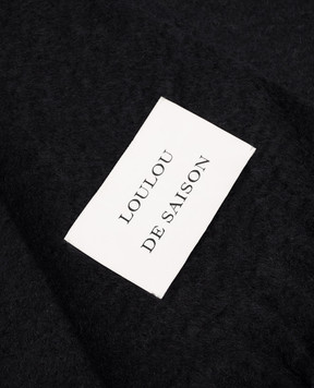 Loulou de Saison Black SANTO alpaca wool scarf SANTOLDS