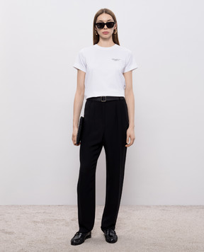 Givenchy White T-shirt with logo print BW70FJP7A7