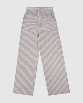 Brunello Cucinelli Children's gray striped pants BB192P269C