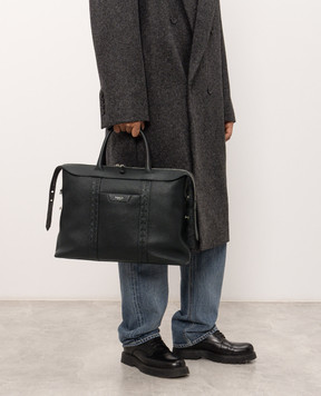 Serapian Black leather briefcase SRCMOMLL738642A001