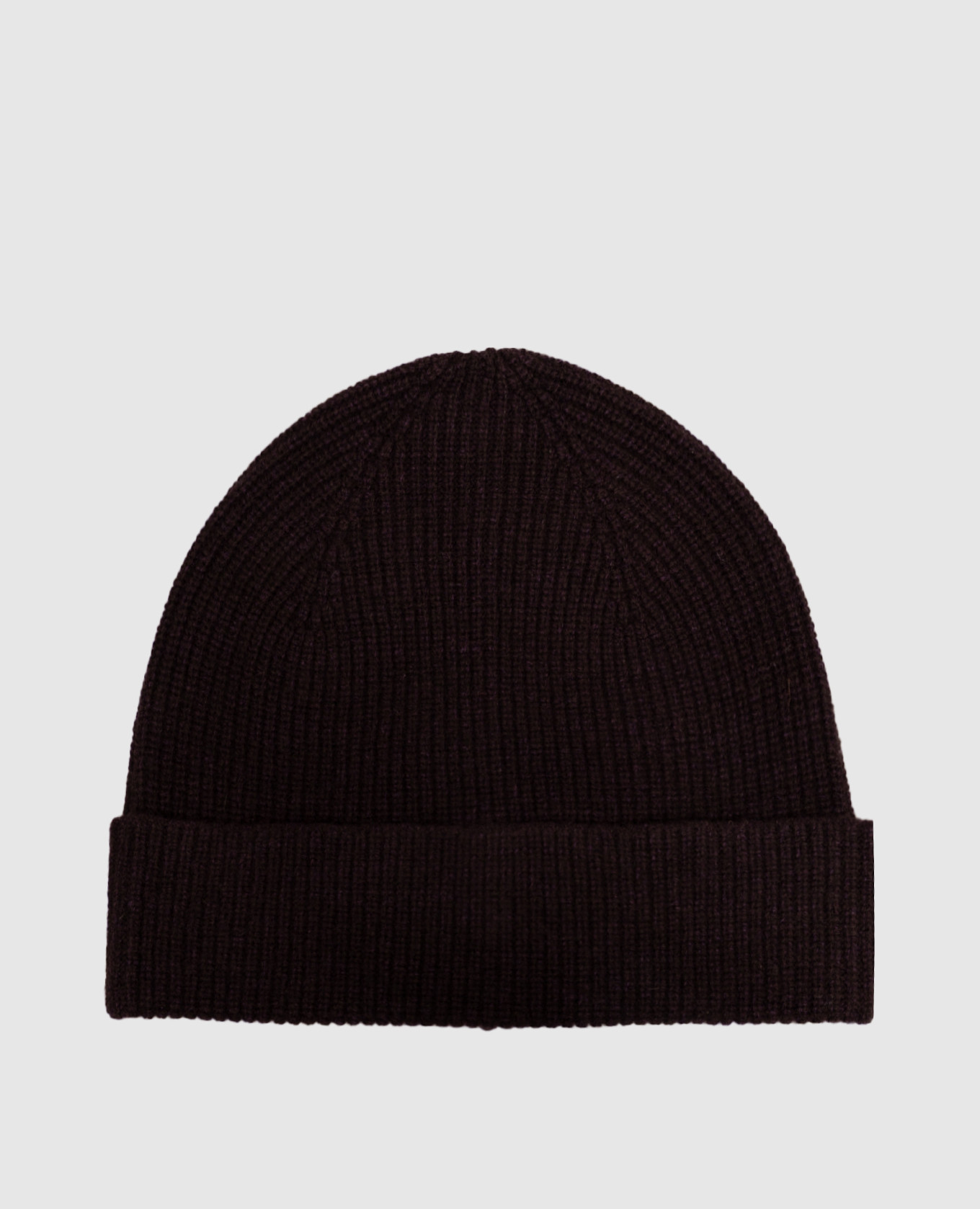 Brown wool and cashmere hat