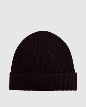 Peserico Brown wool and cashmere hat R76064F1209470