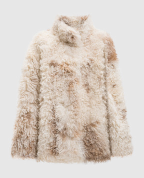 Babe Pay Pls Beige sheepskin coat 2323TIGRADO