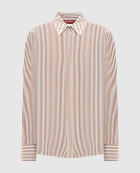 Max Mara MSTFLIRT white striped silk shirt MSTFLIRT