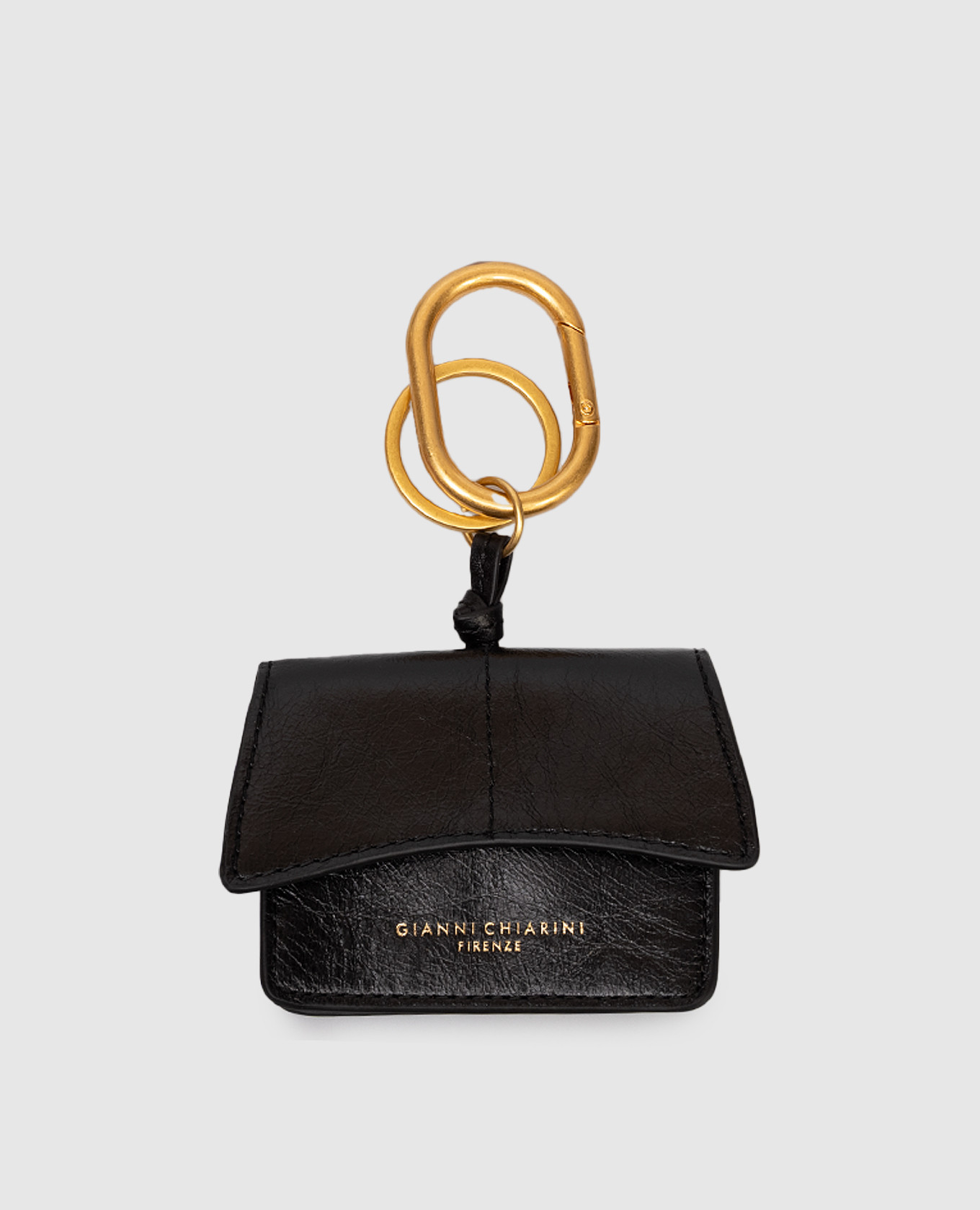 

Black keychain headphone case Gianni Chiarini