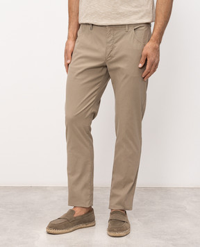 Florentino Beige pants with logo patch 126573613722