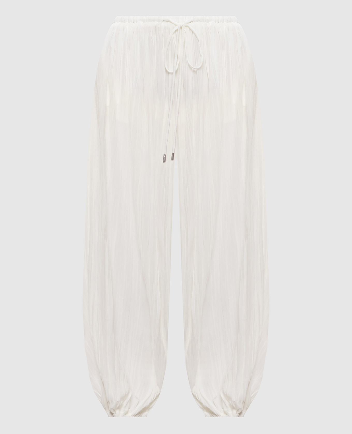 Afton Crinkle Jersey Joggers in Ivory